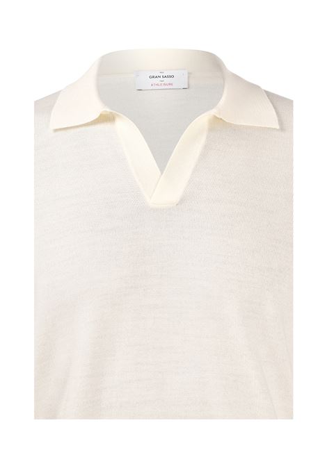 Polo Gran Sasso uomo 5718914813 panna skipper in maglia athleisure Gran sasso | Polo | 5718914813005